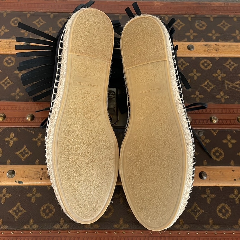 Saint Laurent Moccasin Ankle Booties Black Size 40 - Picture 10 of 11